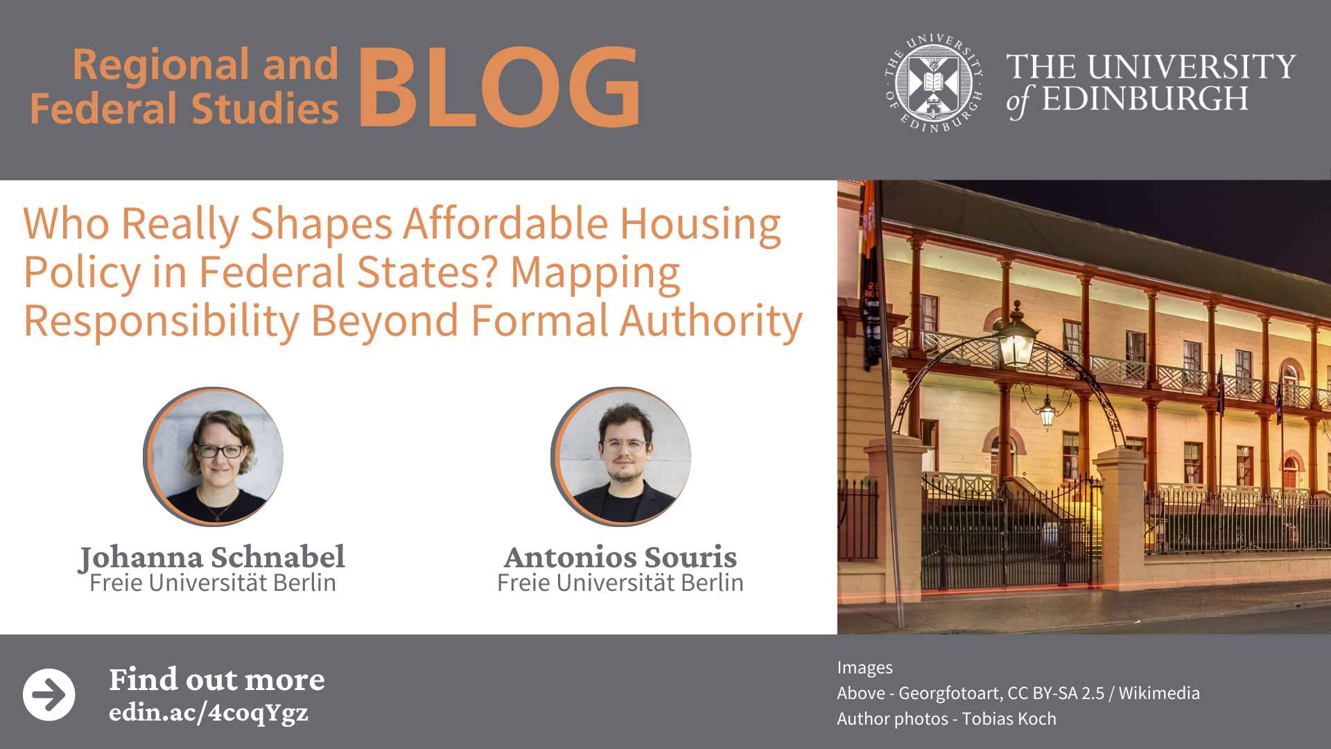 Parliament house, Sydney, along with images of the authors