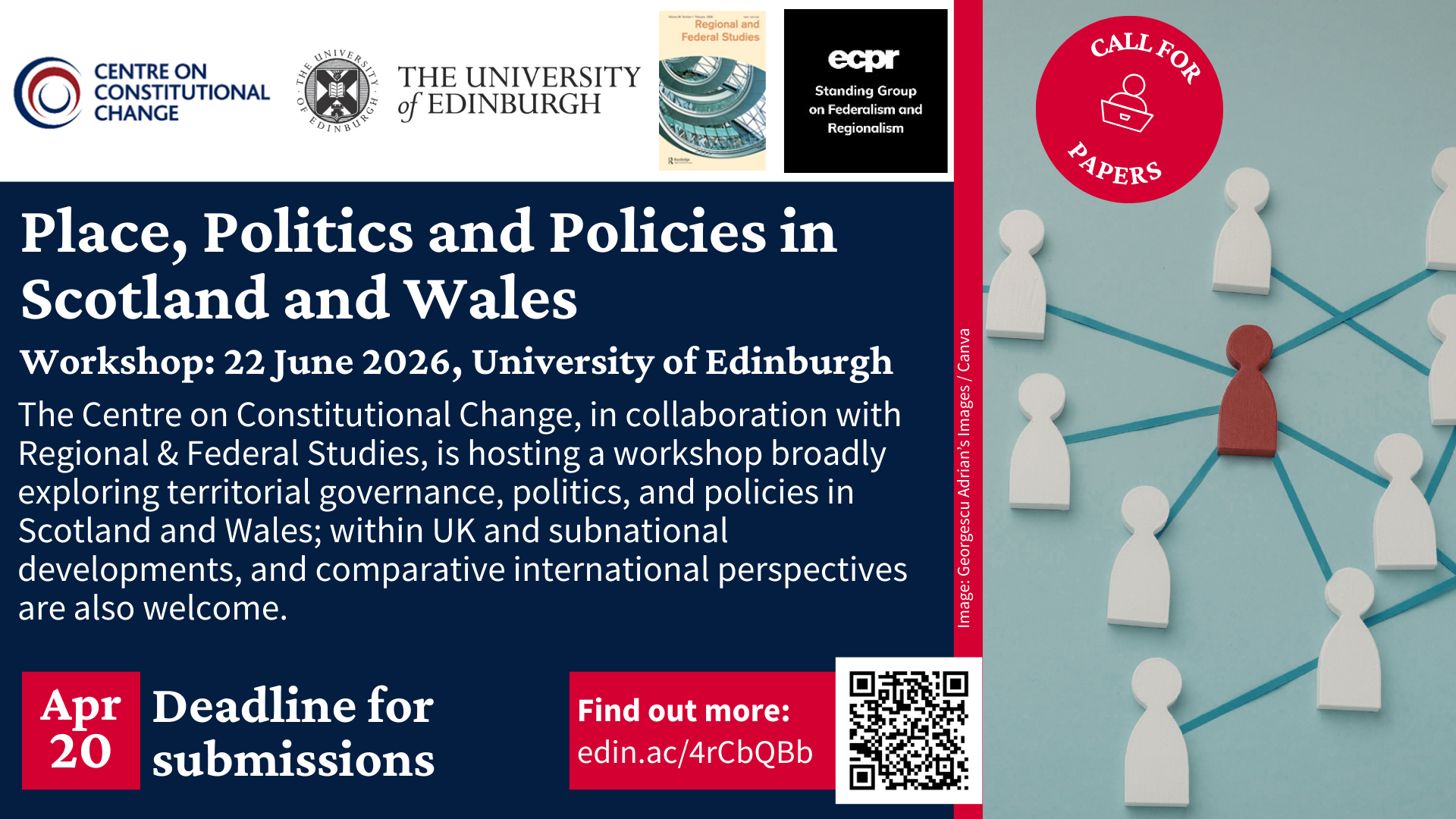 Details of the workshop with an image of connected figures