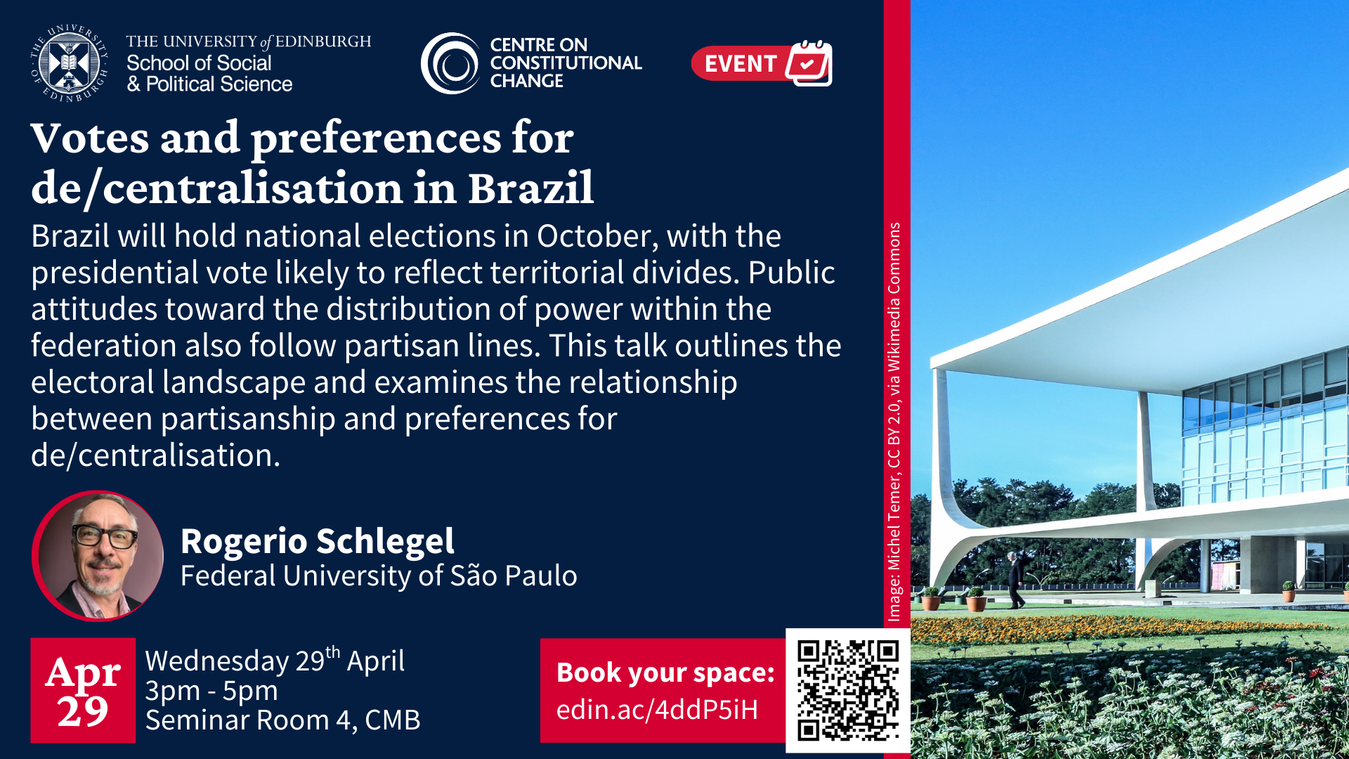 Palácio do Planalto and an image of Rogerio Schlegel