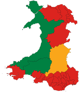 Map showing voting in wales 