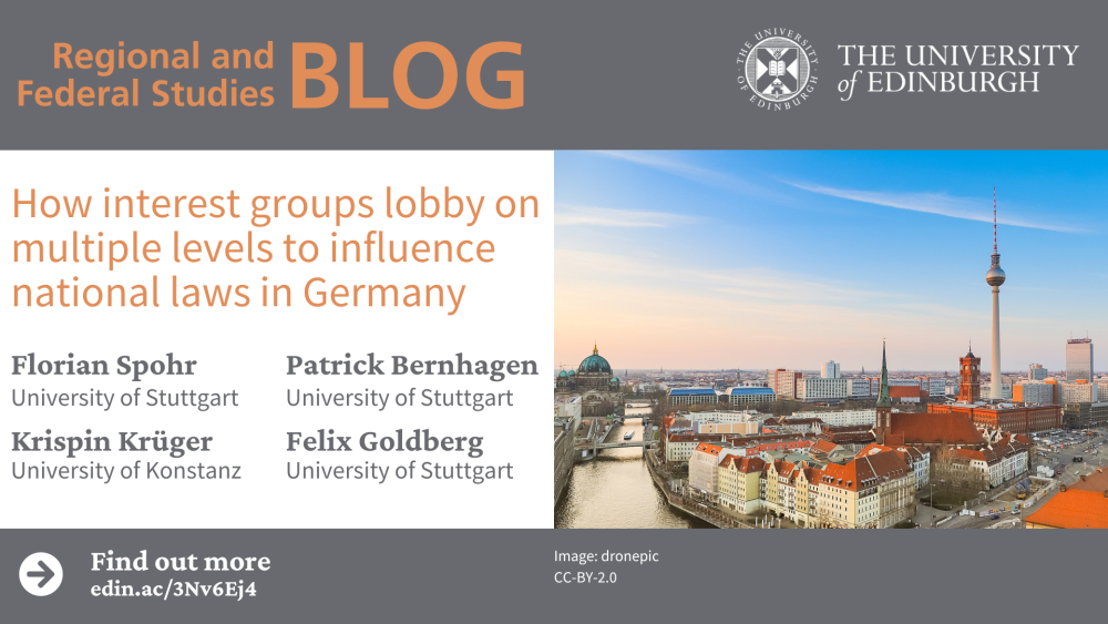 Aerial view of Berlin with the title of the blogpost and authors