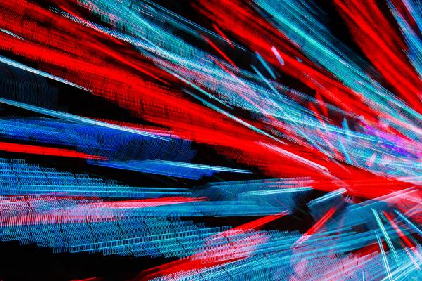 Red and blue lights