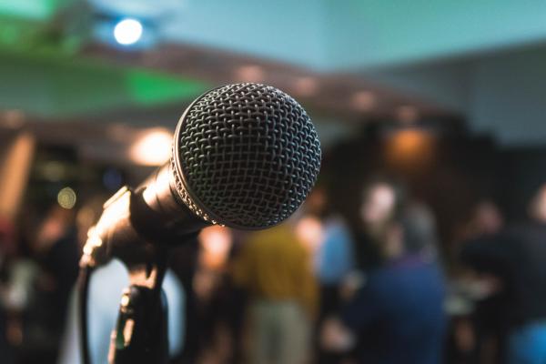 Photo of a microphone