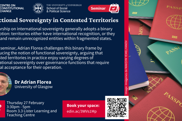 Functional Sovereignty in Contested Territories with a picture of many multicoloured passports