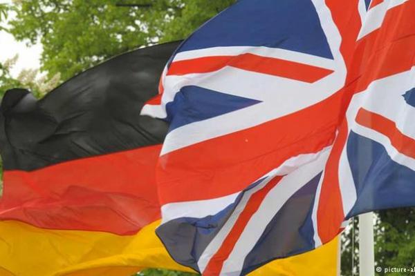 German and UK flags